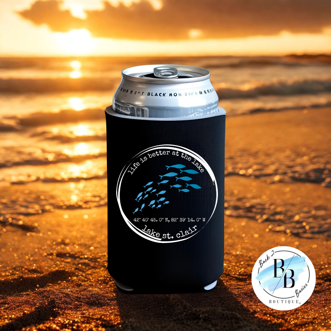 Life is Better At The Lake | Lake St. Clair | Koozie