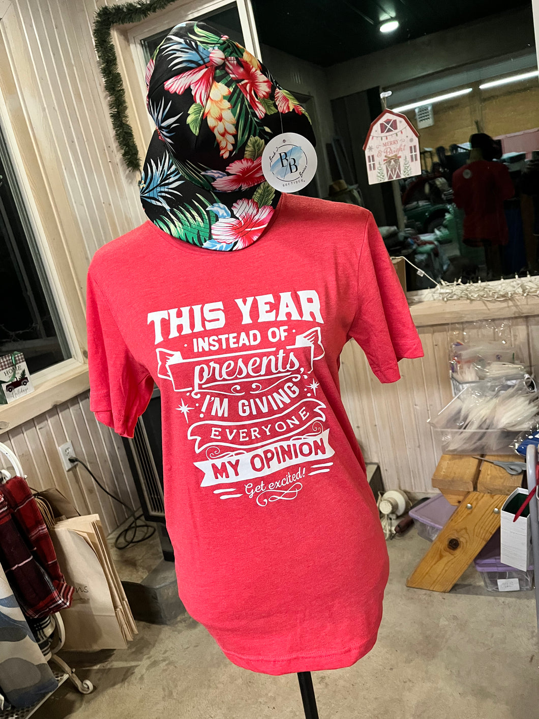 Instead Of Presents, Giving My Opinion