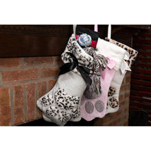 Ready To Ship | Leopard/Ribbon Paw Print Stocking