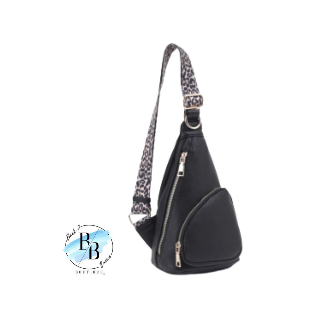 READY TO SHIP | Sling Bag With Leopard Strap