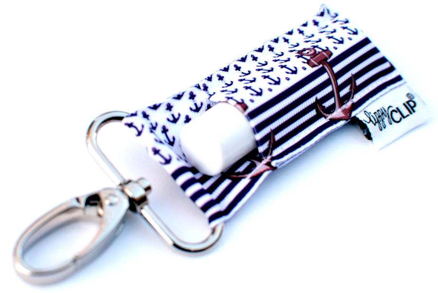 LippyClip® Navy Stripe Anchors