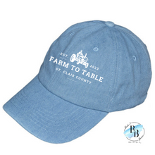 St. Clair County Farm to Table Merchandise - Cotton Hat - Farm To Table Logos