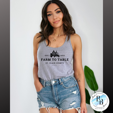 St. Clair County Farm to Table Merchandise -Tractor Logo - Tank Top - Black Ink