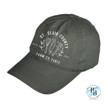 St. Clair County Farm to Table Merchandise - Cotton Hat - Farm To Table Logos