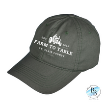 St. Clair County Farm to Table Merchandise - Cotton Hat - Farm To Table Logos