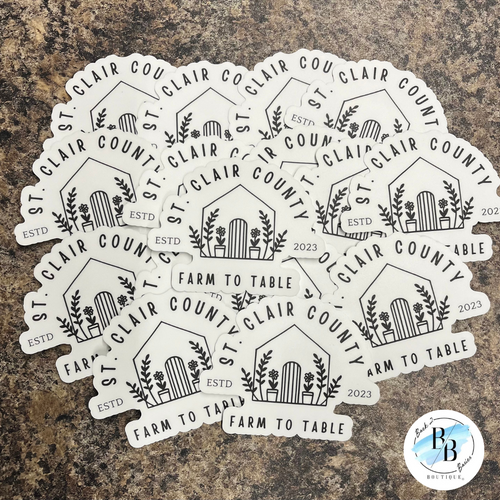 Ready To Ship | St. Clair County Farm to Table Merchandise - Stickers
