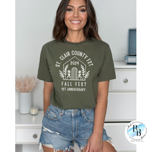 St. Clair County Farm to Table Merchandise - 1st Anniversary Edition - Military Green with White Ink