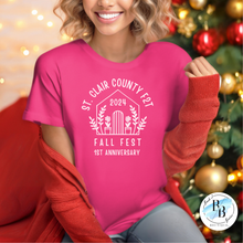 St. Clair County Farm to Table Merchandise - 1st Anniversary Edition - Pink with White Ink