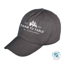 St. Clair County Farm to Table Merchandise - Cotton Hat - Farm To Table Logos