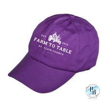 St. Clair County Farm to Table Merchandise - Cotton Hat - Farm To Table Logos