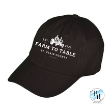 St. Clair County Farm to Table Merchandise - Cotton Hat - Farm To Table Logos