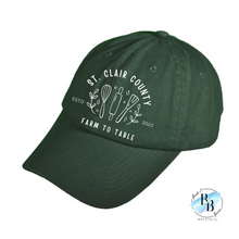 St. Clair County Farm to Table Merchandise - Cotton Hat - Farm To Table Logos