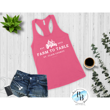 St. Clair County Farm to Table Merchandise - Plant Logo - Relaxed Fit Tank Top - White Ink