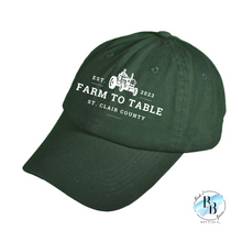 St. Clair County Farm to Table Merchandise - Cotton Hat - Farm To Table Logos