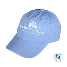 St. Clair County Farm to Table Merchandise - Cotton Hat - Farm To Table Logos