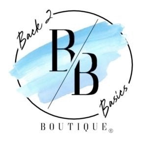 This is the logo for Back2Basics Boutique 