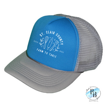 St. Clair County Farm to Table Merchandise - Baker Maker Logo - Trucker Hat - White Ink