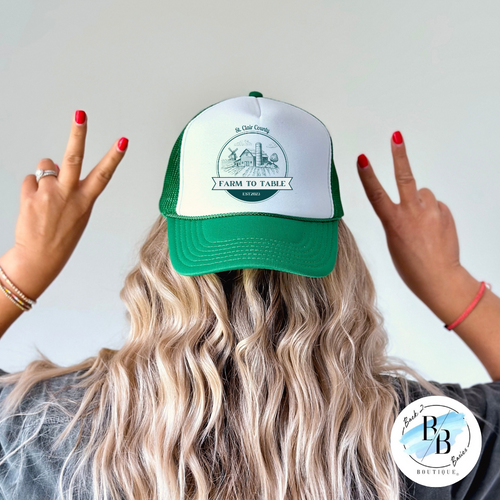 St. Clair County Farm to Table Merchandise - Barn Logo - Trucker Hat