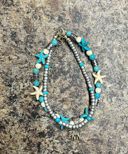 Ocean Breeze - Beaded Turquoise Anklets