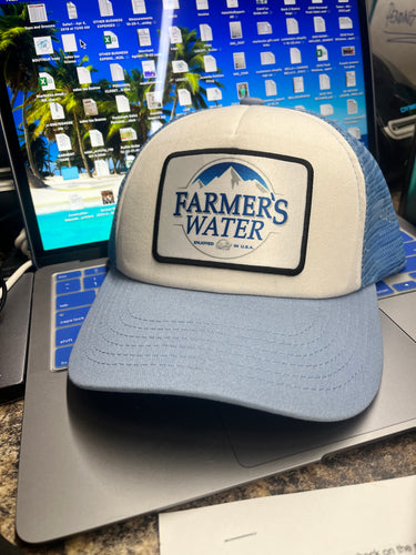 Ready To Ship | Farmer's Water Patch Baseball Hat (Blue/White)