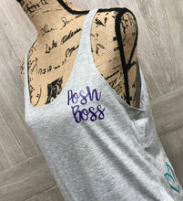 Posh Boss Heather Gray Side Slit Tank Top BB521