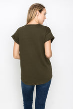 Lace Tie Tee - Olive