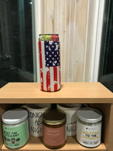 American Flag Tall Slim Can Koozie