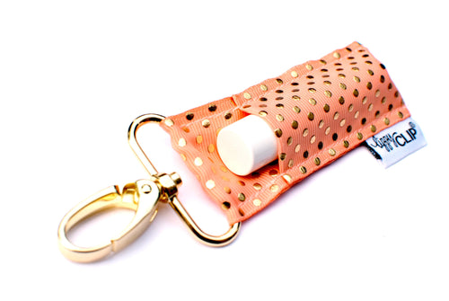 LippyClip® Peach Gold Dots