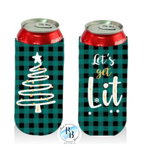 Let's Get Lit Tall Slim Can Koozie