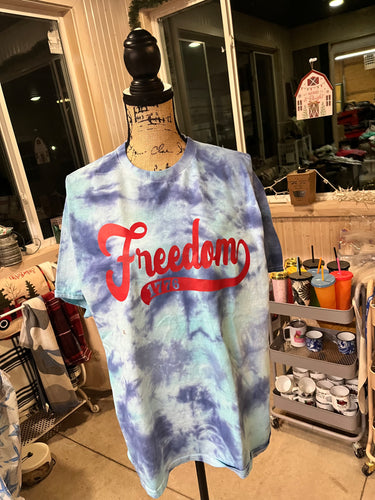 Freedom Blue Tie Dye Short Sleeve Tee