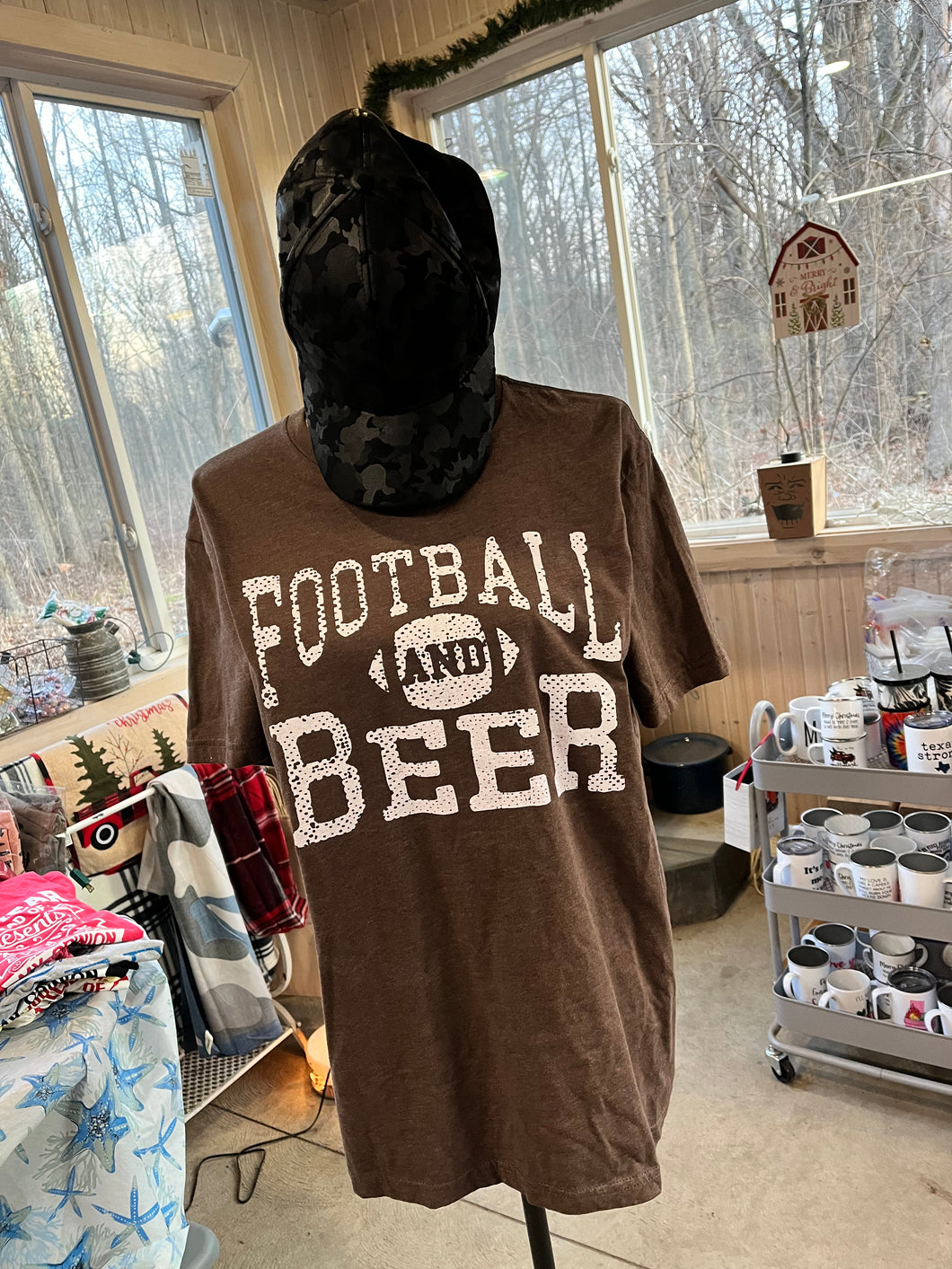Football and Beer Short Sleeve Tee