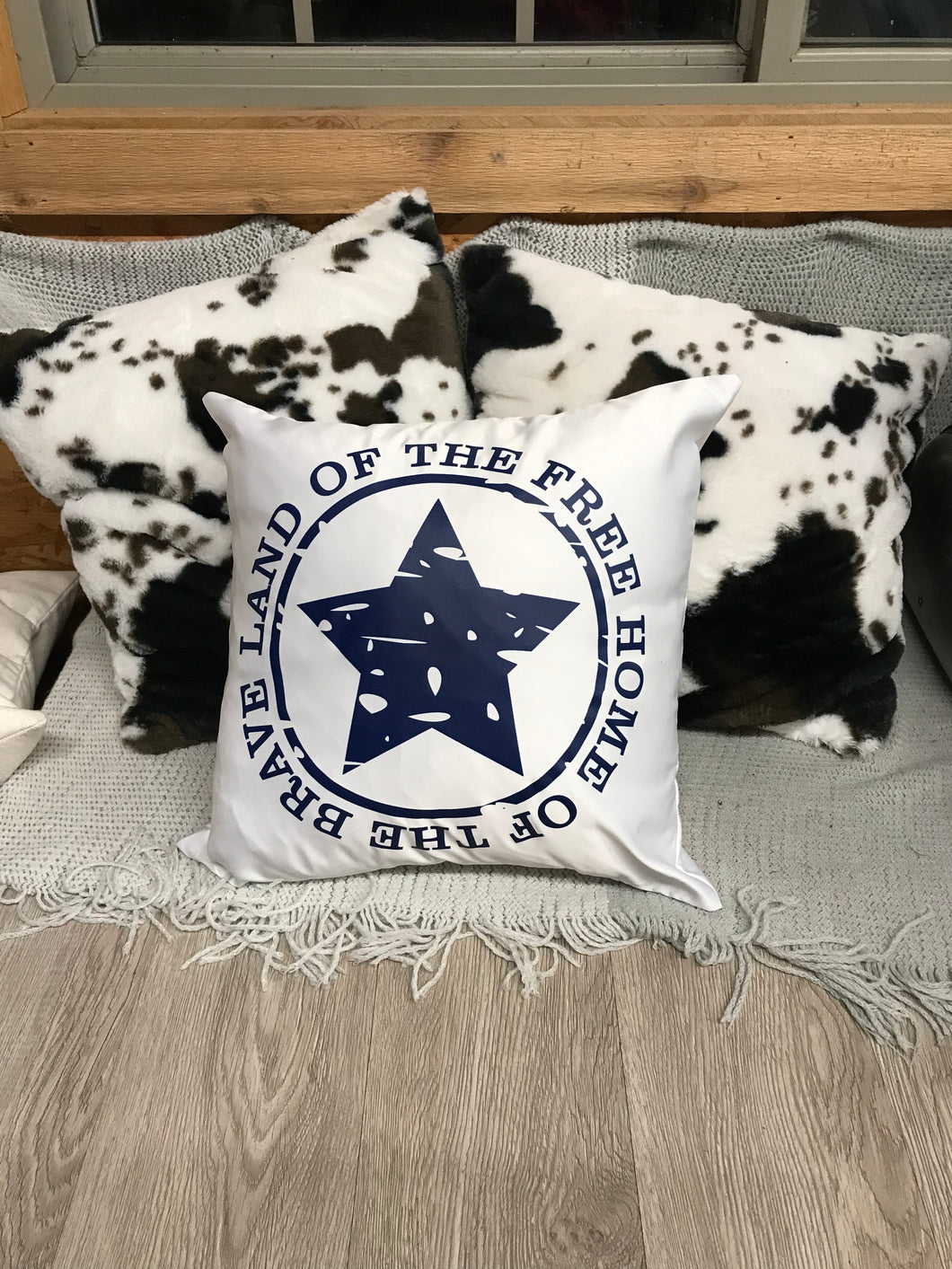 Land Of The Free Home Of The Brave Throw Pillow