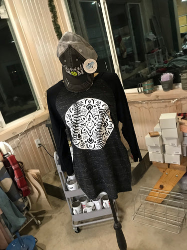 Fancy Baseball Two Toned Raglan Tee