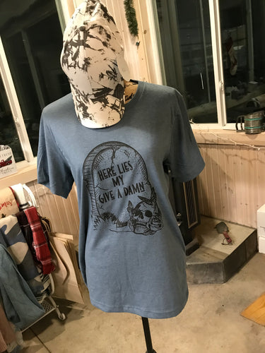 Here Lies My Give A Damn Short Sleeve Tee