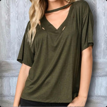 The BBasic Distressed Tee - Olive