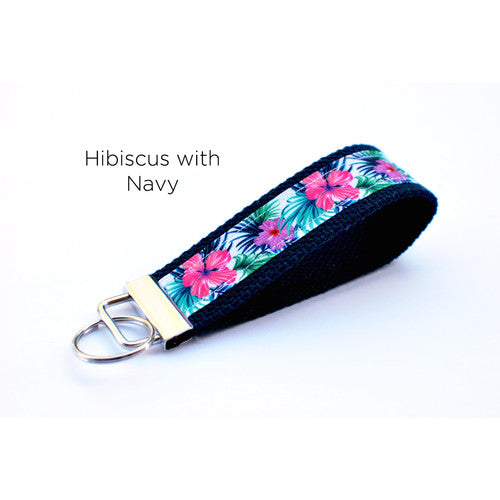 LippyClip® Keychain -Pink and Purple Hibiscus