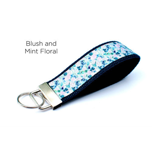 LippyClip® Keychain - Blush with Mint Floral