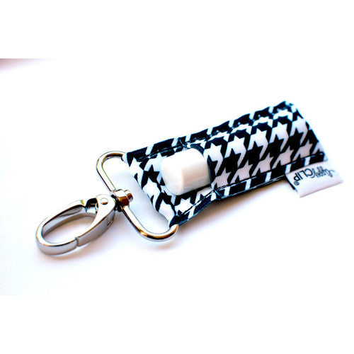 LippyClip® Houndstooth Navy and White